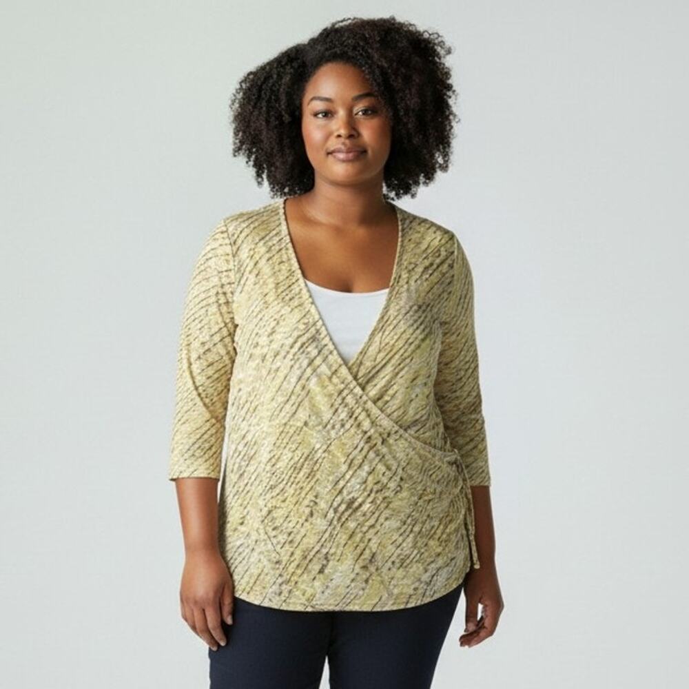 Ruby Rd. Layered Top Womens Size 3x Multicolor Pr… - image 1